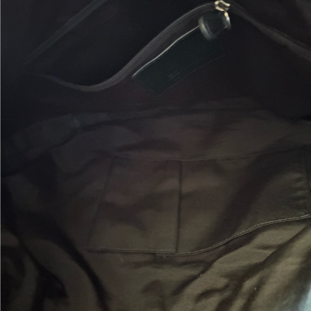 Coach Signature Canvas Shoulder Bag in Black and Khaki - Picture 3 of 5